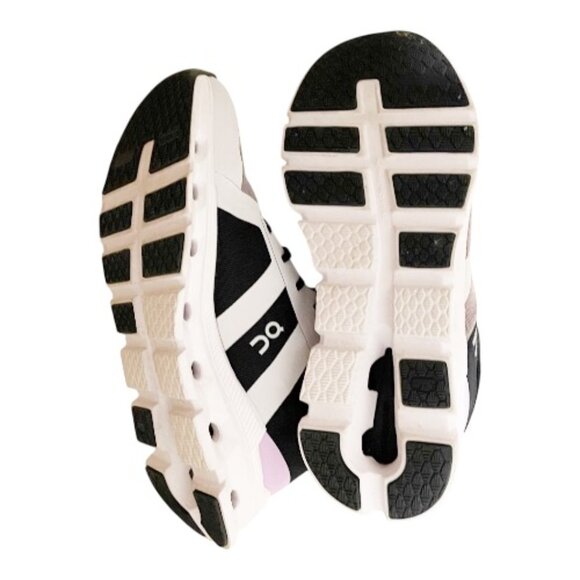 On Clouds Cloudrunner Size 10 Women Athletic Sneaker in Heron/Black EUC - Picture 4 of 5